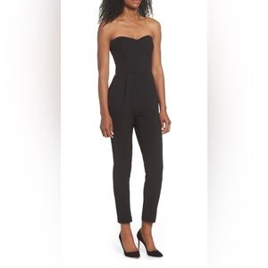 Adelyn Rae Strapless Slim Leg Jumpsuit
